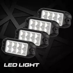 2 SUNPIE LED Rock Light Kits mit 6 Pods Lights